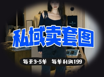 私域卖套图每天3-5单，每单利润99-星舰联盟