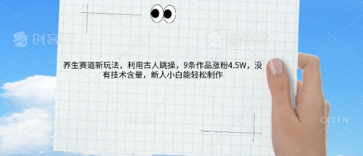 AI养生赛道新玩法，10条作品涨粉5.2W，操作简单，新人小白能轻松制作-星舰联盟