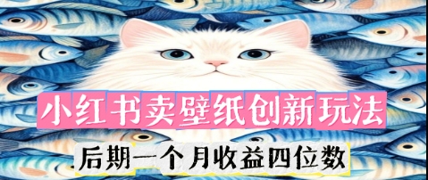 小红书卖壁纸创新玩法，后期一个月收益四位数-星舰联盟