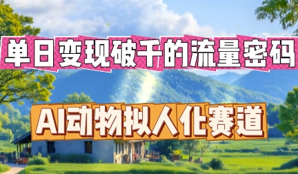 单日变现破k的流量密码，AI动物拟人化赛道-星舰联盟