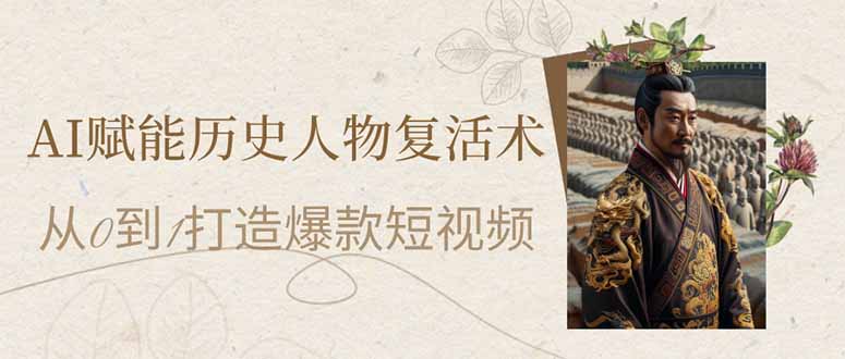 （14311期）AI赋能历史人物复活术：从0到1打造爆款短视频-星舰联盟