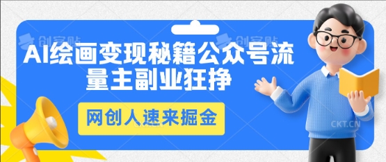 AI绘画变现秘籍：公众号流量主副业狂挣，网创人速来掘金-星舰联盟