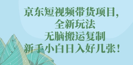 京东短视频带货项目，全新玩法，无脑搬运复制，新手小白日入好几张!-星舰联盟