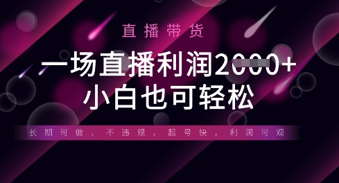 半无人直播带货，一场利润数张，适合所有平台玩法，小白也可轻松-星舰联盟