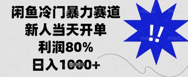 闲鱼冷门暴力赛道，新人当天开单，利润80%，日入数张【揭秘】-星舰联盟