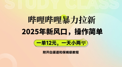 哔哩哔哩暴力拉新：2025年新风口，一单12元，一天数张(附开白渠道和保姆级教程)-星舰联盟